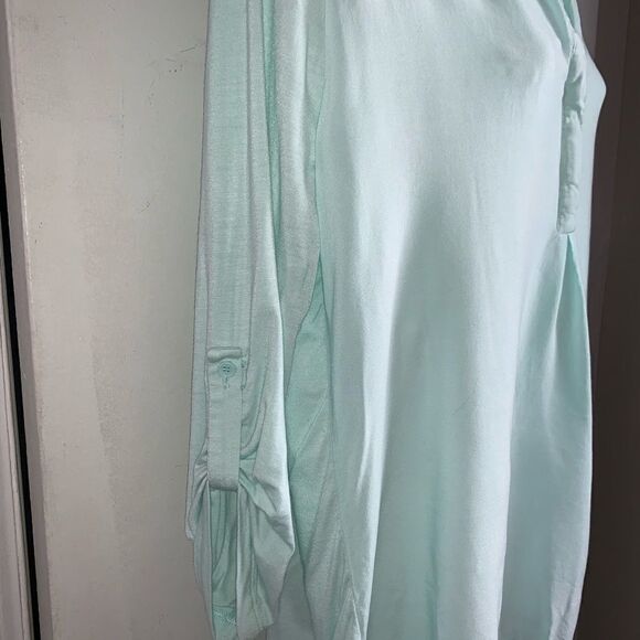 PLEIONE Mint Green Jersey Blouse-M - Picture 2 of 7